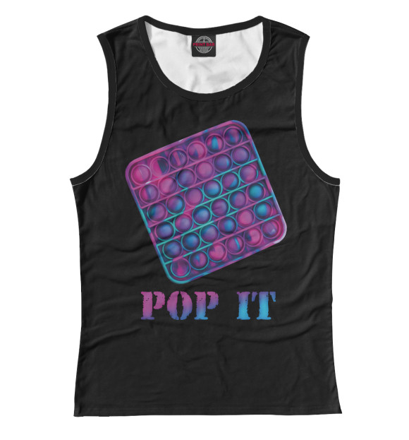 Майка для девочки с изображением Pop it цвета Белый