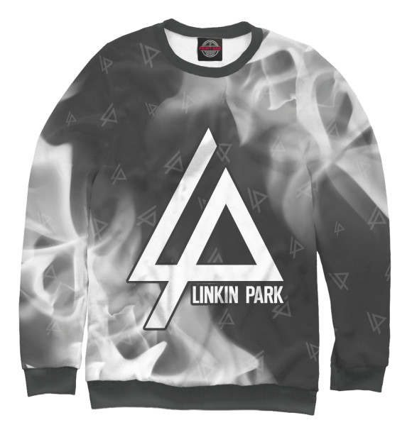 Мужской свитшот с изображением Linkin Park / Линкин Парк цвета Белый