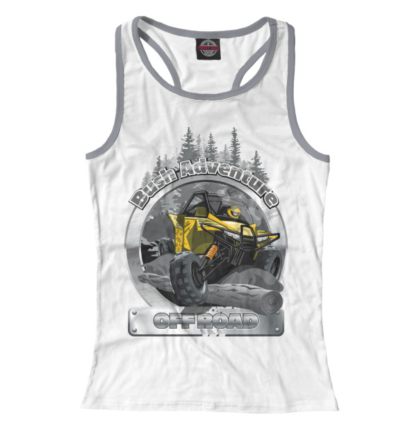 Женская майка-борцовка с изображением Бездорожье цвета Белый