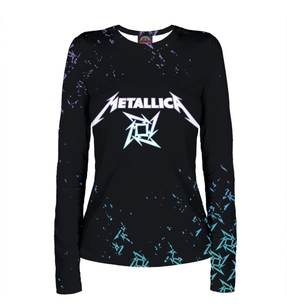 Женский лонгслив с изображением Metallica цвета Белый
