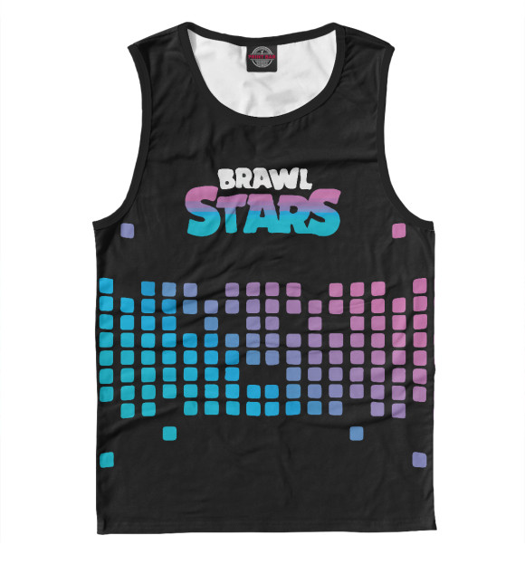 Мужская майка с изображением Brawl Stars цвета Белый