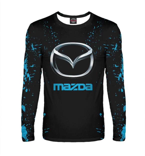 Мужской лонгслив с изображением Mazda цвета Белый
