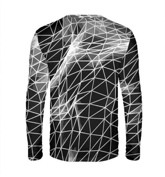 Мужской лонгслив с изображением 3D pattern цвета Белый