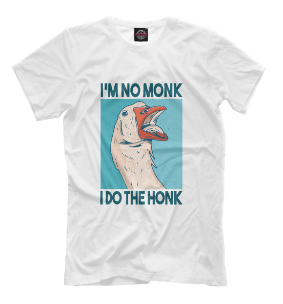 Мужская футболка с изображением I do the honk цвета Белый