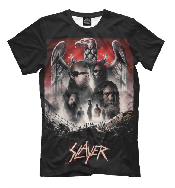 Футболка для мальчиков с изображением Slayer цвета Белый