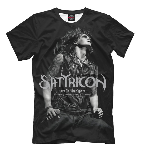 Футболка для мальчиков с изображением Satyricon цвета Белый