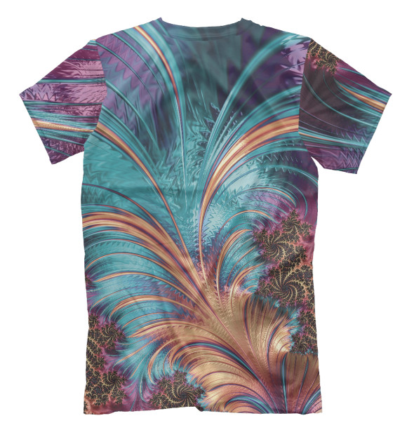 Футболка для мальчиков с изображением Floral fractal pattern цвета Белый