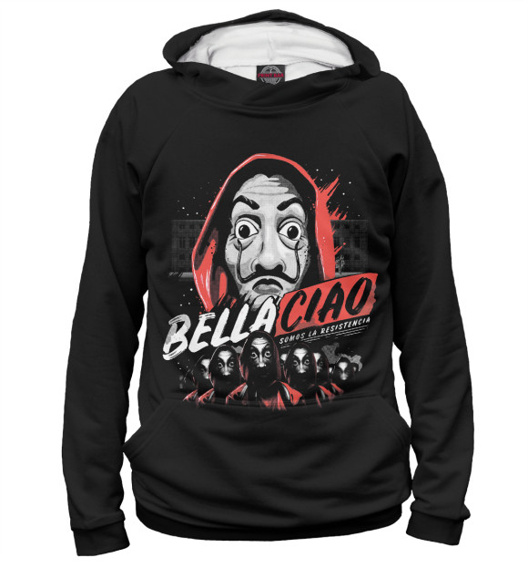 Женское худи с изображением Bella Ciao цвета Белый