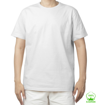 Мужская хлопковая футболка white