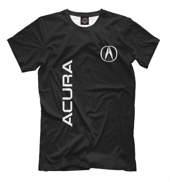 Футболка для мальчиков с изображением Acura цвета Белый