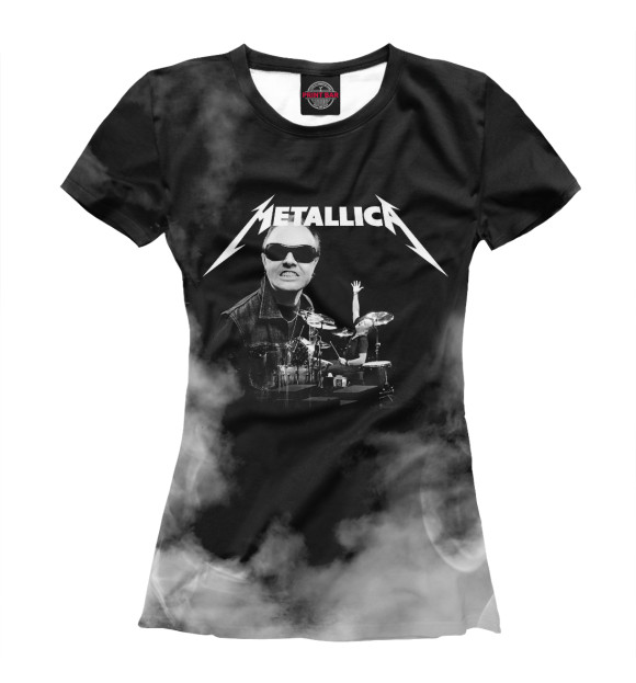 Футболка для девочек с изображением Metallica цвета Белый