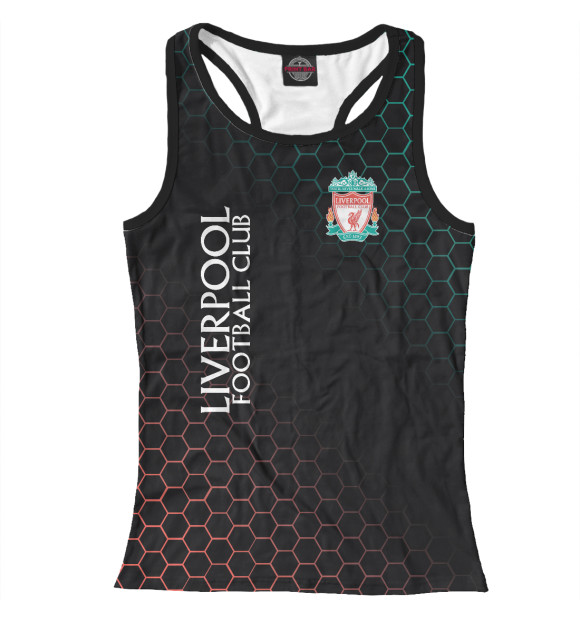 Женская майка-борцовка с изображением Liverpool цвета Белый