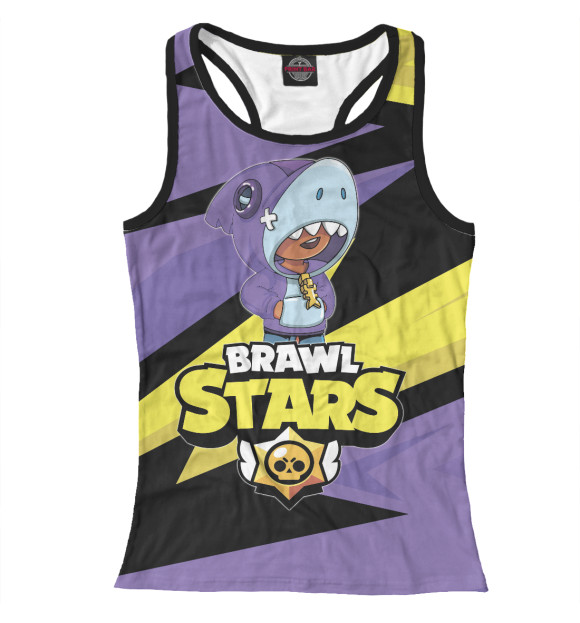 Женская майка-борцовка с изображением Brawl Stars цвета Белый