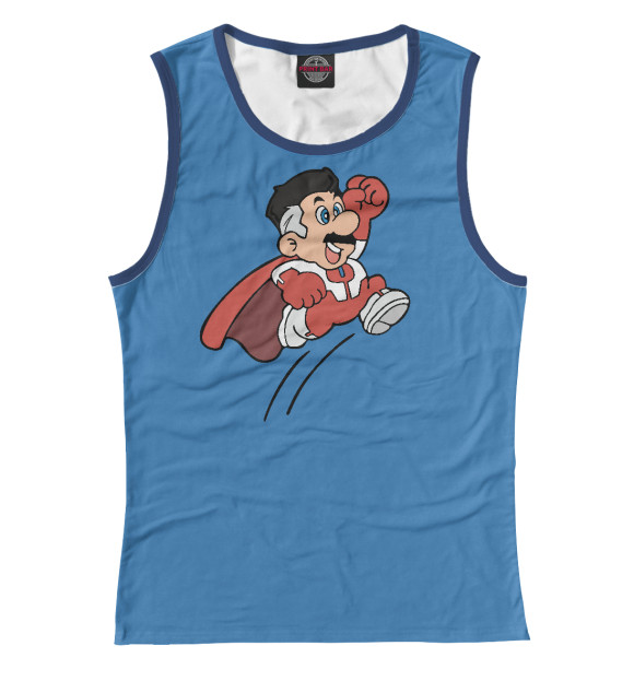 Женская майка с изображением Омни Марио цвета Белый