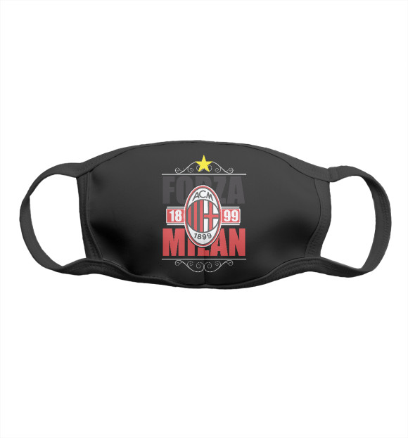 Маска тканевая с изображением Forza Milan цвета Белый