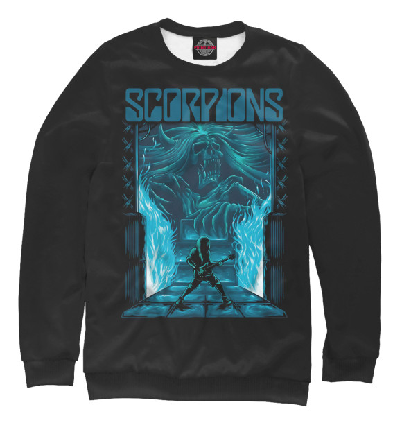 Свитшот для девочек с изображением Scorpions цвета Белый