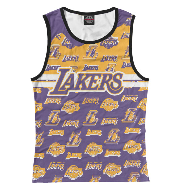 Майка для девочки с изображением Los Angeles Lakers цвета Белый