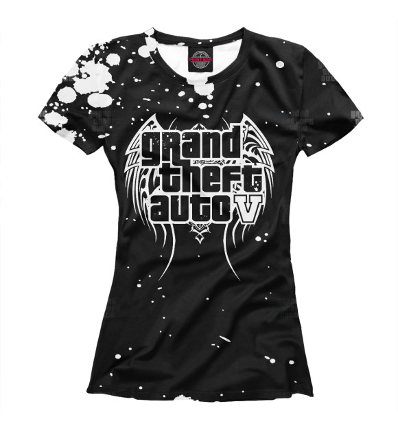 Футболка для девочек с изображением Grand Theft Auto | GTA цвета Белый