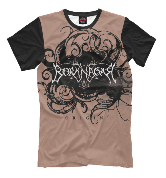 Мужская футболка с изображением Borknagar цвета Белый