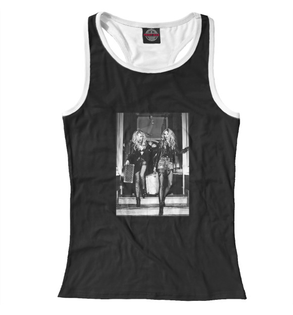 Женская майка-борцовка с изображением Girls away цвета Белый