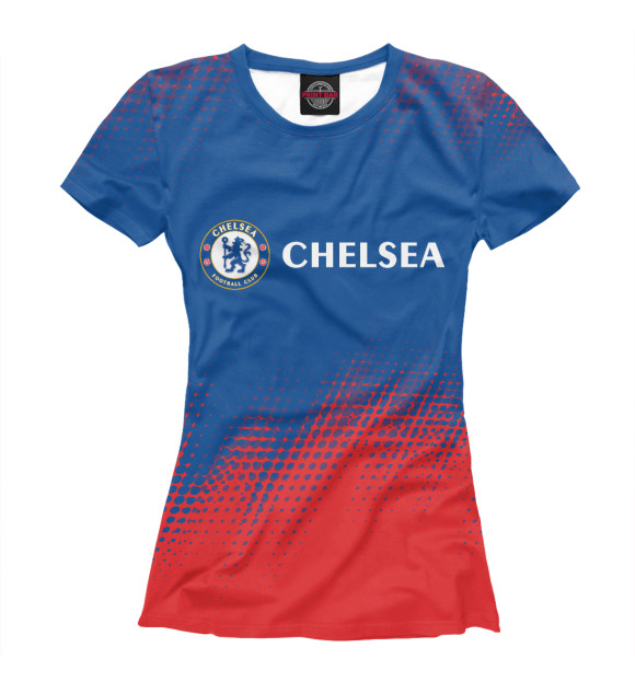 Женская футболка с изображением Chelsea F.C. цвета Белый