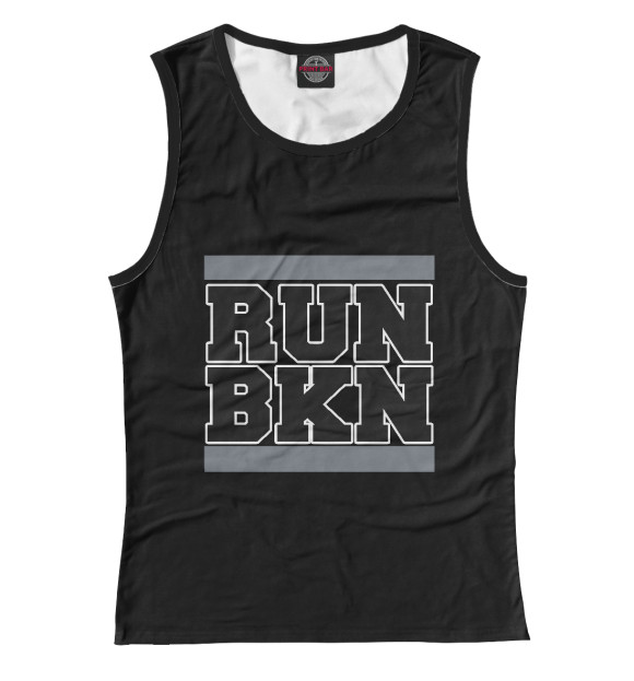 Женская майка с изображением Run Brooklyn цвета Белый