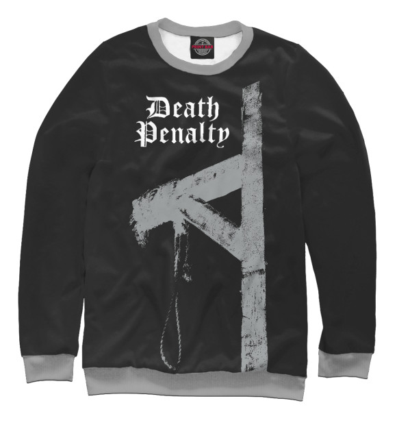 Свитшот для мальчиков с изображением Deathpenalty цвета Белый