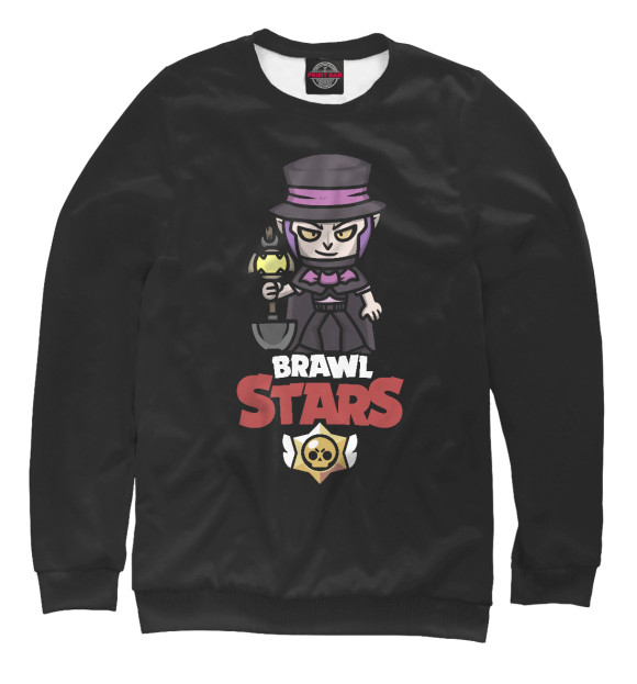 Женский свитшот с изображением Brawl Stars Mortis цвета Белый