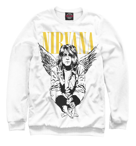Свитшот для мальчиков с изображением Nirvana цвета Белый