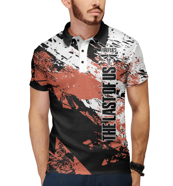 Мужское поло с притом The Last of Us 2 цвета Белый Мужское поло с изображением The Last of Us 2 цвета Белый