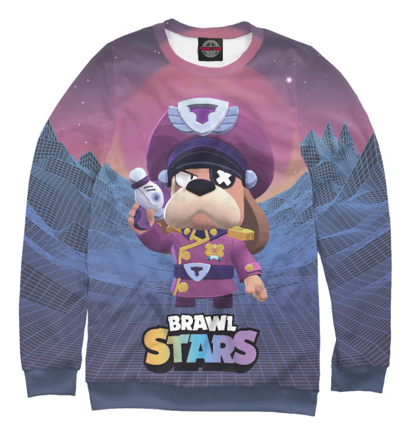 Женский свитшот с изображением Генерал Гавс Brawl Stars цвета Белый