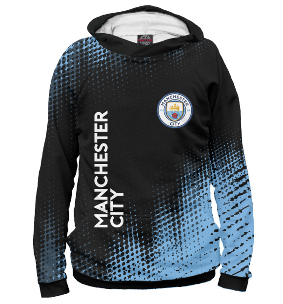 Мужское худи с изображением Manchester City цвета Белый
