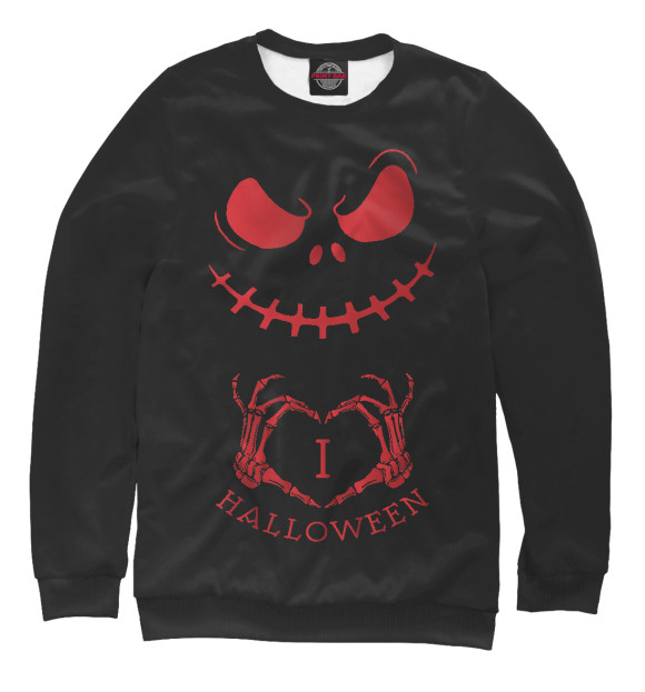Свитшот для мальчиков с изображением Halloween цвета Белый