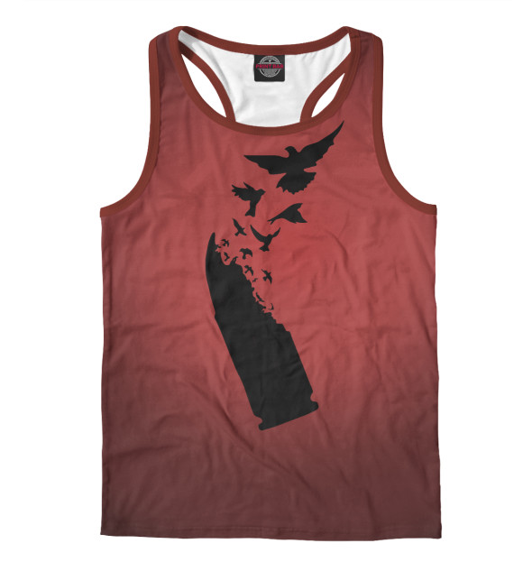 Мужская майка-борцовка с изображением Not War цвета Белый