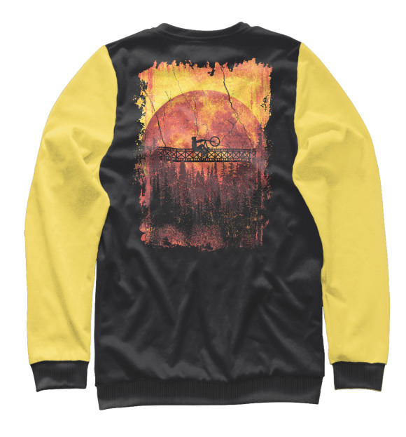 Женский свитшот с изображением MTB Vintage Moon цвета Белый