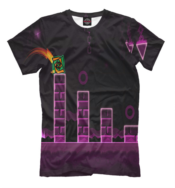 Футболка для мальчиков с изображением Geometry Dash цвета Белый