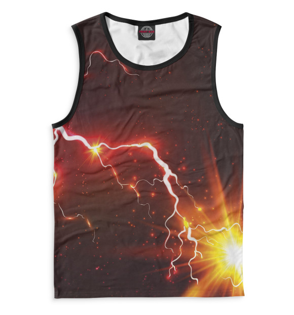 Мужская майка с изображением Рассеивание цвета Белый