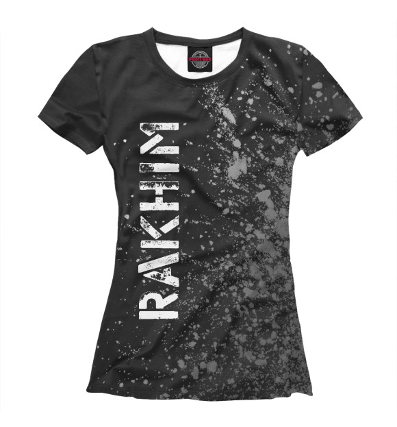 Женская футболка с изображением Rakhim цвета Белый
