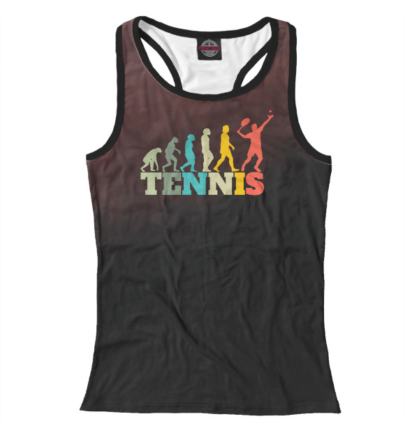 Женская майка-борцовка с изображением Tennis цвета Белый