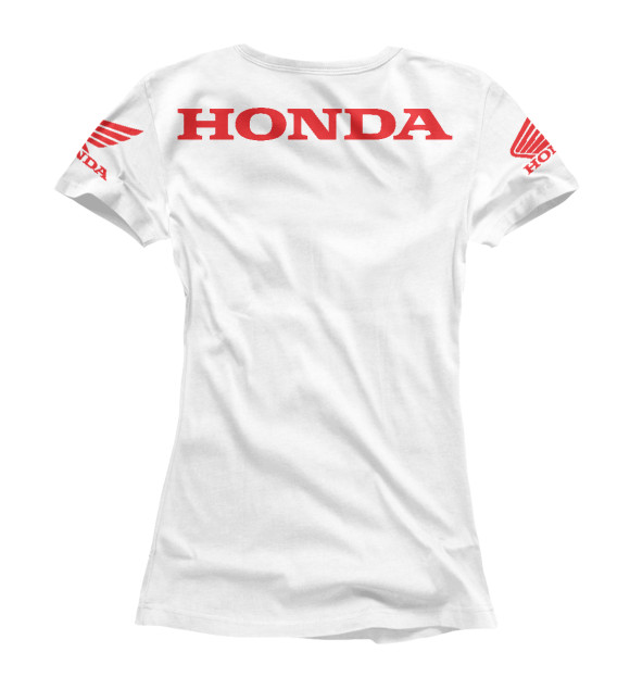 Женская футболка с изображением Honda цвета Белый