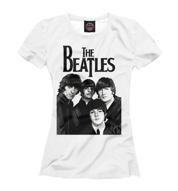 Футболка для девочек с изображением The Beatles цвета Белый