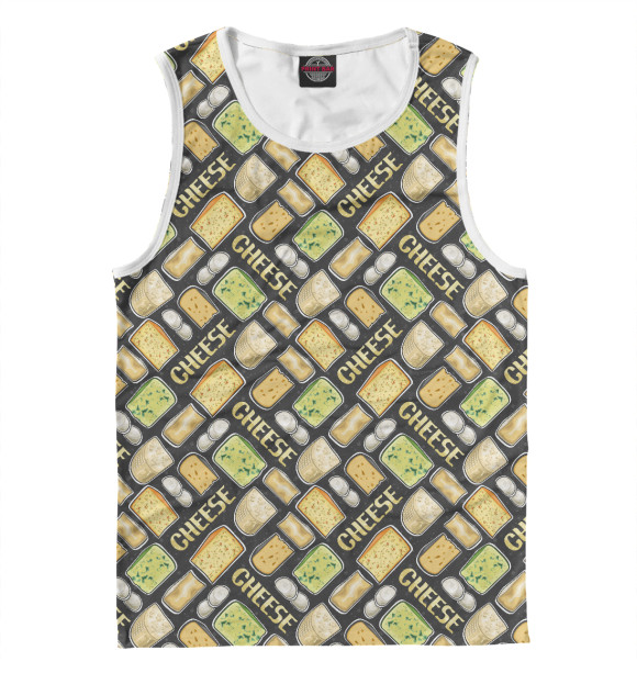 Майка для мальчика с изображением Сыр цвета Белый