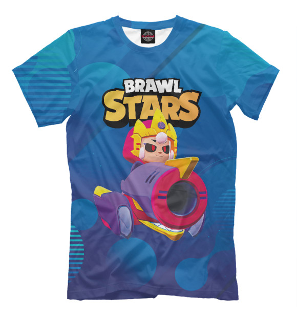 Мужская футболка с изображением BrawlStars Бонни \ Bonny цвета Белый