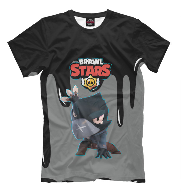 Футболка для мальчиков с изображением BRAWL STARS CROW цвета Белый