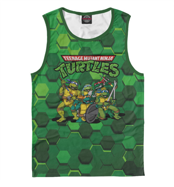 Майка для мальчика с изображением Черепашки-ниндзя цвета Белый