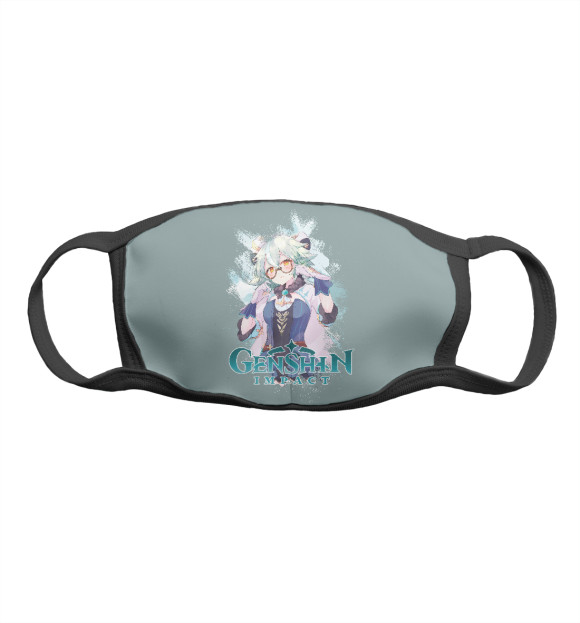 Маска тканевая с притом Сахароза   Genshin Impact цвета Белый Маска тканевая с изображением Сахароза   Genshin Impact цвета Белый