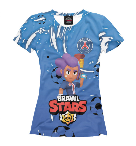 Футболка для девочек с изображением Brawl Stars цвета Белый