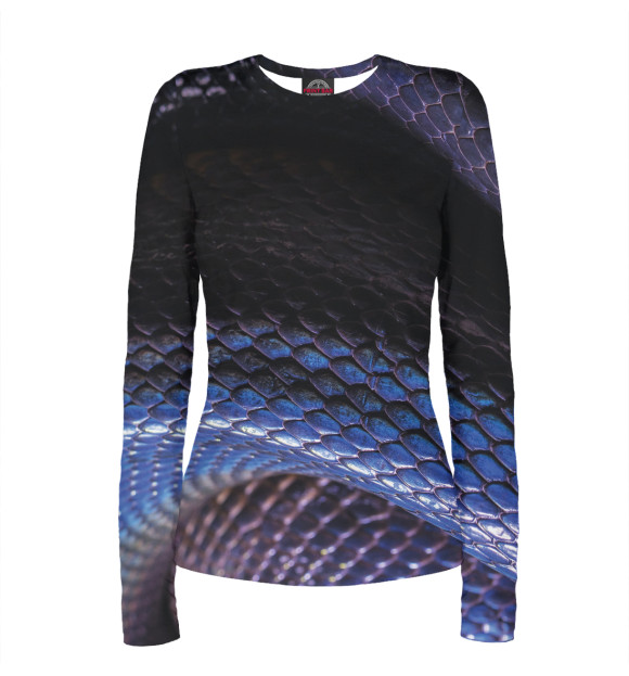 Женский лонгслив с притом Гадский скин цвета Белый Женский лонгслив с изображением Гадский скин цвета Белый