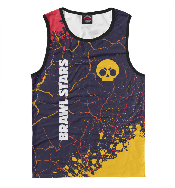 Мужская майка с изображением Brawl Stars цвета Белый