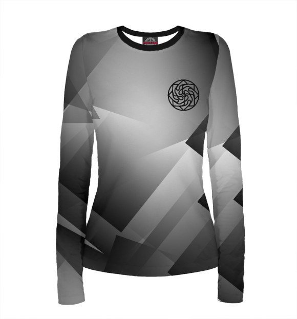 Женский лонгслив с изображением Оберег Здрава урбанкамуфляж цвета Белый